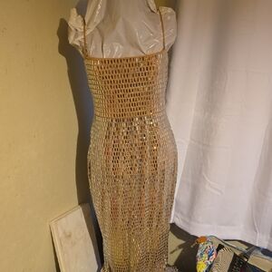 Oh Polly Mirrored Meshed Backless Dress